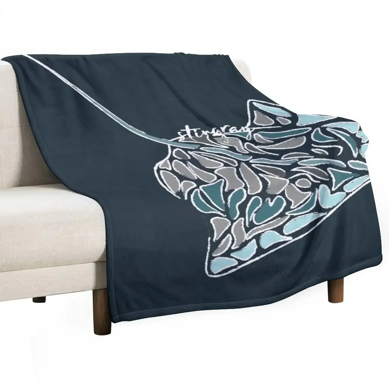 

Stingray CB Throw Blanket for sofa Warm For Decorative Sofa Bed Blankets