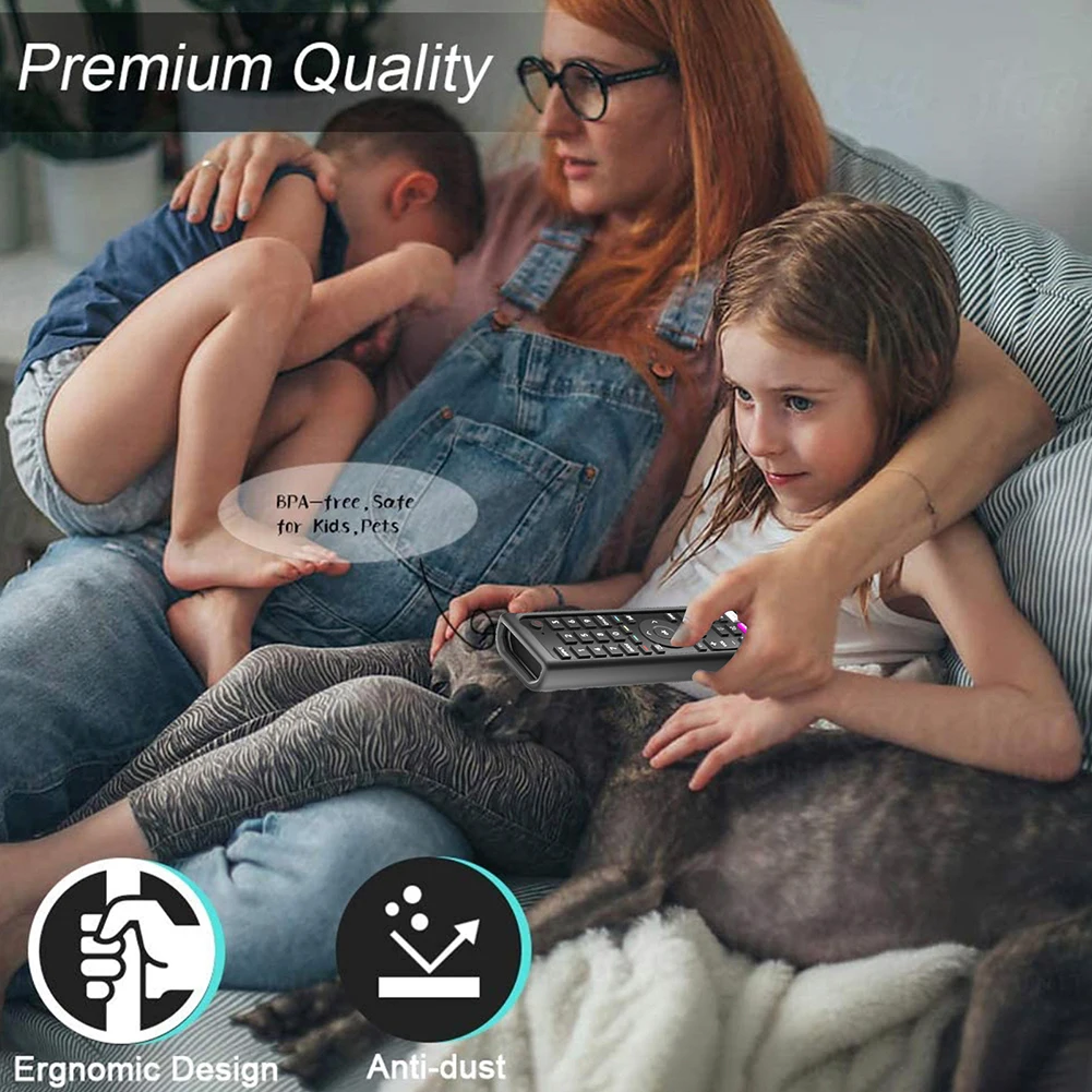 

Remote Control Cover Protector Silicone Remote Control Covers Shockproof Anti-Slip with Lanyard for Hisense ERF3C80H ERF3A80H