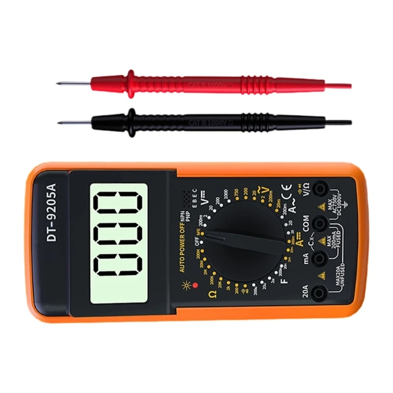 

E15A Professional Handheld Digital Multimeter With Large Backlits LCD Screen For AC/Direct current Voltages Current Resistance