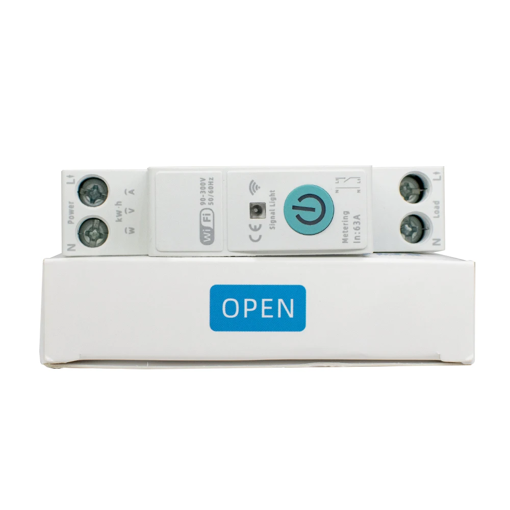 

Tuya Smart WIFI автоматический выключатель 63A 90-300 В счетчик энергии голосовой пульт дистанционного управления таймер реле защита от напряжения и тока