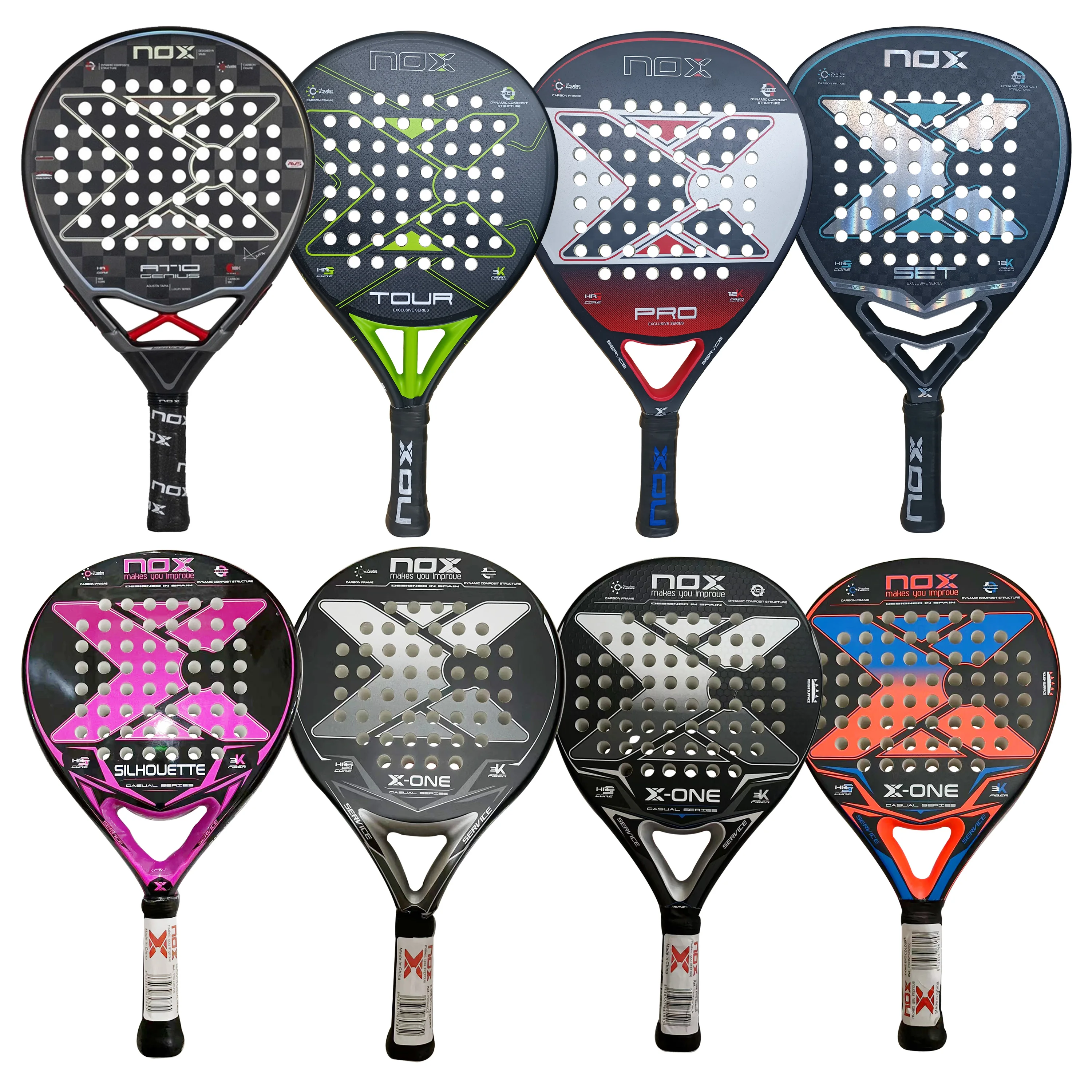 

AT10 18K X-ONE-Carbon Fiber Paddle Raquete de tênis, núcleo redondo forma para iniciantes, raquete sem capa saco, 3K 12K 18K