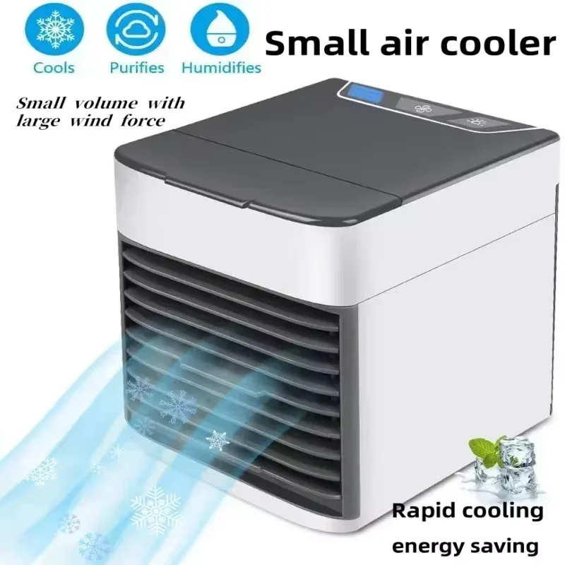 Air conditioning fan, mini air cooler, household cooling, small energy-saving, USB portable, small electric office