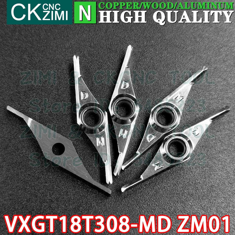 VXGT18T308-MD ZM01 VXGT 18T308 MD ZM01 Carbide aluminum wood Insert Turning inserts Tool CNC mechanical Metal lathe Cutting Tool