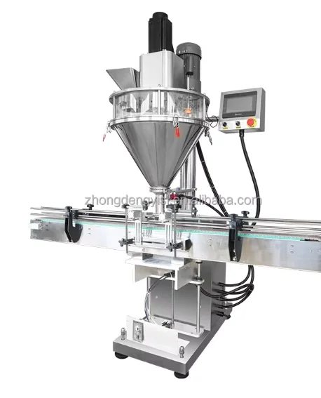 آلة تعبئة كهربائية شبه أوتوماتيكية مع موزع دقيق ناقل لآلة تعبئة زجاجات المسحوق الصناعية #3
