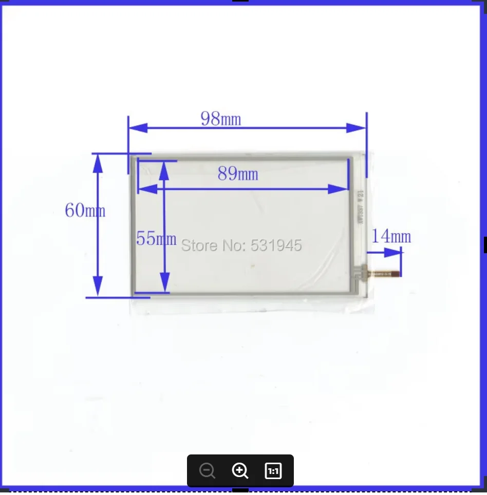 ZhiYuSun 3.5Inch Touch Screen 98mm*60mm FOR MP4  for game touch panel XWT337 on display for Digital 98*60 touchsereens glass