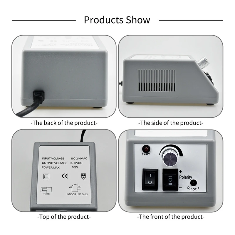 Máquina de broca de unhas 20000 rpm, lixa de unhas elétrica para géis acrílicos, kit de ferramentas de manicure e pedicure para remoção de esmalte de arte de unha