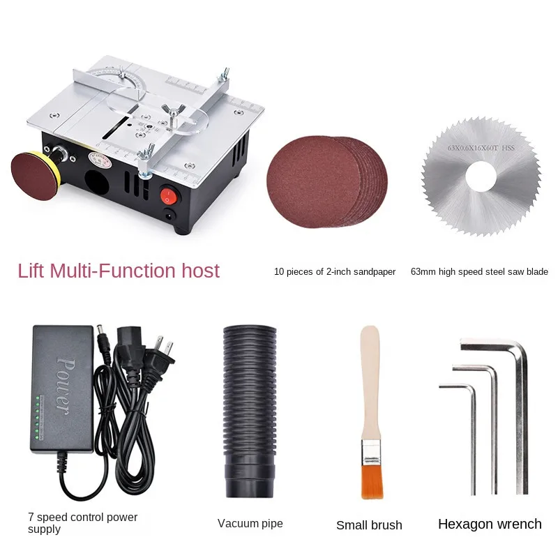 

Precision Desktop Miniature Table Saw DIY Acrylic PCB Aluminum Alloy Cutting Machine Mini Model Small Chainsaw