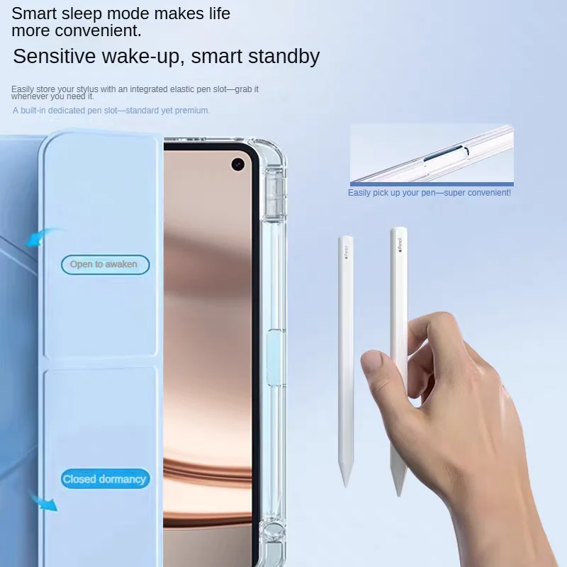 Fotografia 7: Capa Inteligente para Huawei MatePad Mini 8.8 polegadas 2025 com Suporte Dobrável Magnético e Traseira de Acrílico - MLR-AL00/MLR-AL10 - Capa para Tablet de 8.8 polegadas