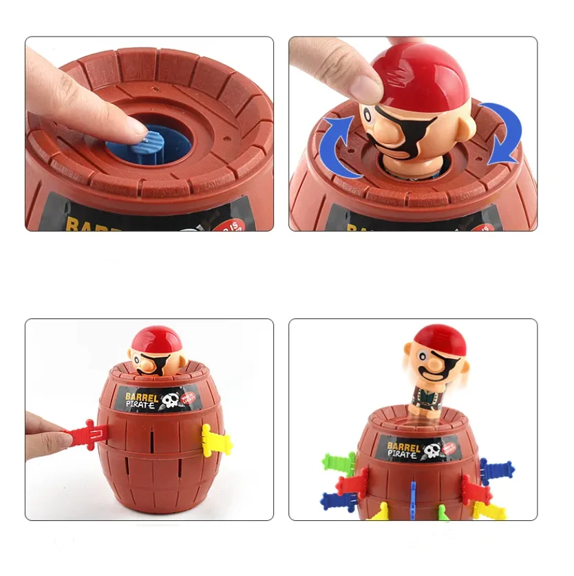 ألعاب ألغاز تفاعلية للأطفال مزحة وتكاثر دلو القراصنة السيف في لوحة ترتد البرميل لعبة هدايا مضحكة للعطلات #2