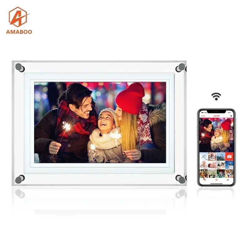 Smart 10 inch Digital Photo Frame with WiFi Control 1280*800 IPS Touch Screen Storage Digiatl Picture Frame,Support Frameo APP