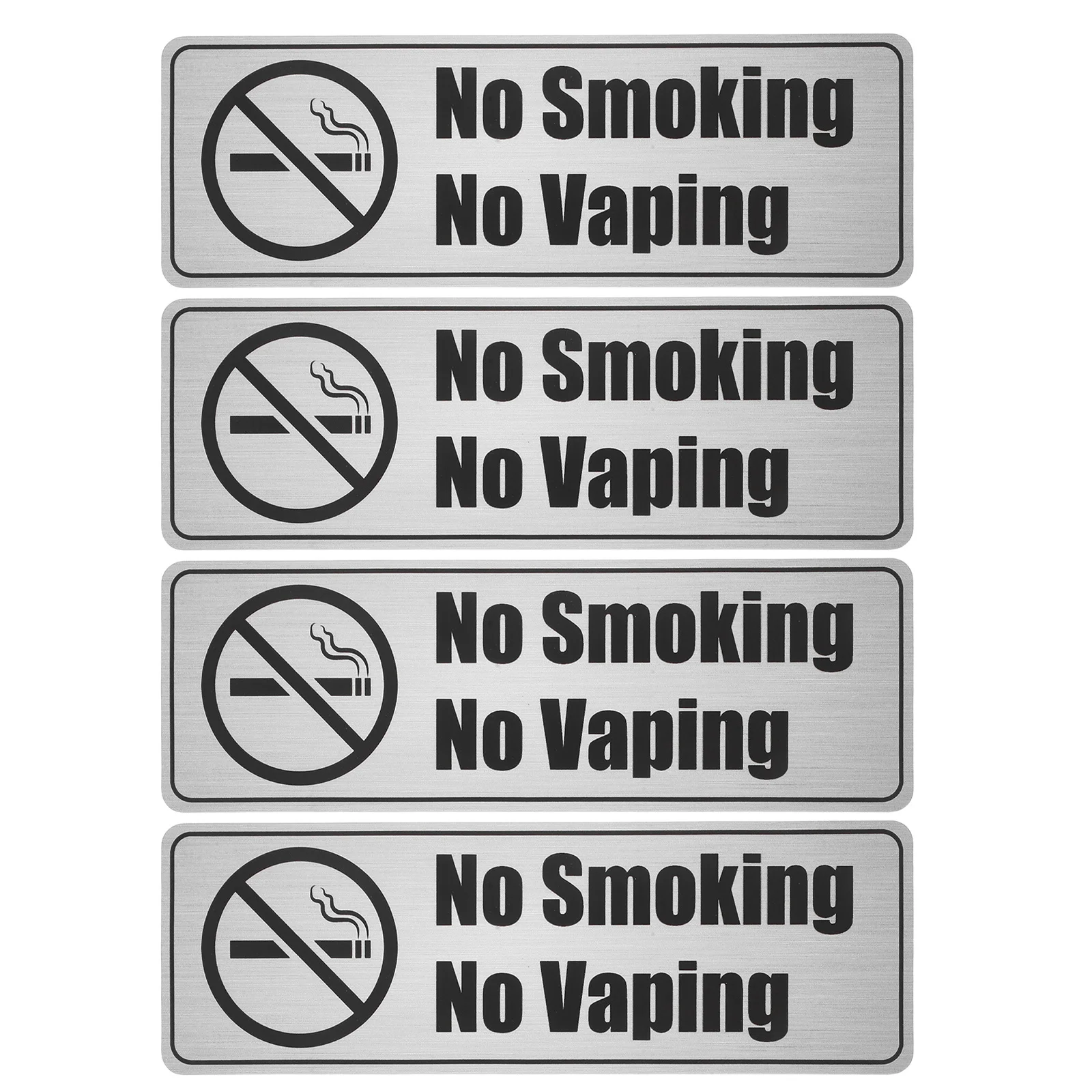 

4 pcs Pvc No Smoking No Stickers Clear Warning Signs For Home Office Hotel Public Areas Decorative