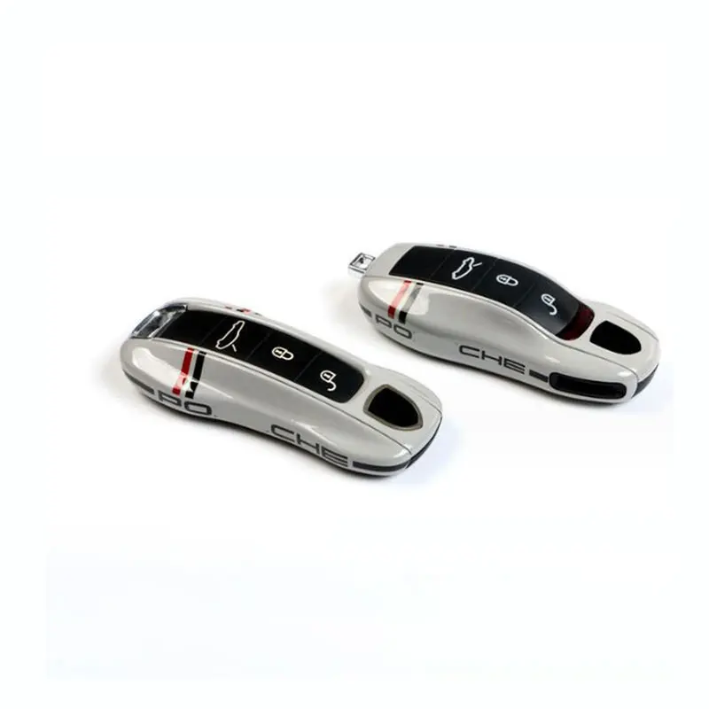 

Набор из 3 предметов фарфоровый серый чехол для автомобильных ключей Чехол держатель подходит для Porsche Macan 718 Cayenne 911
