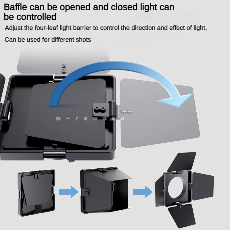 4-Leaf Mini Bowens Mount Four-leaf Light Barrier for zu 60W/80 COB Light Ulanzi  40W COB ZGRL-60/80 LEEKAI 40W Light