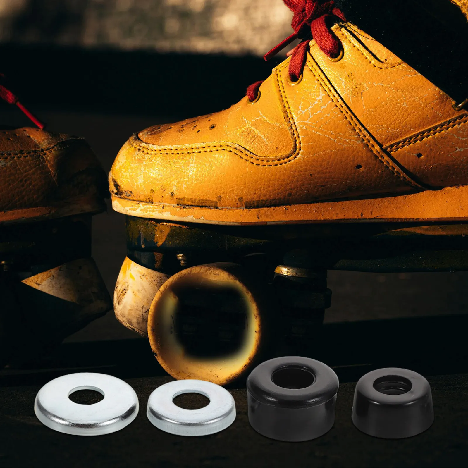 

Roller Skate Shockproof Bushings 10mm Central Hole Plastic Protection Pads Double-Row Roller Skates Shock Absorber Replacement