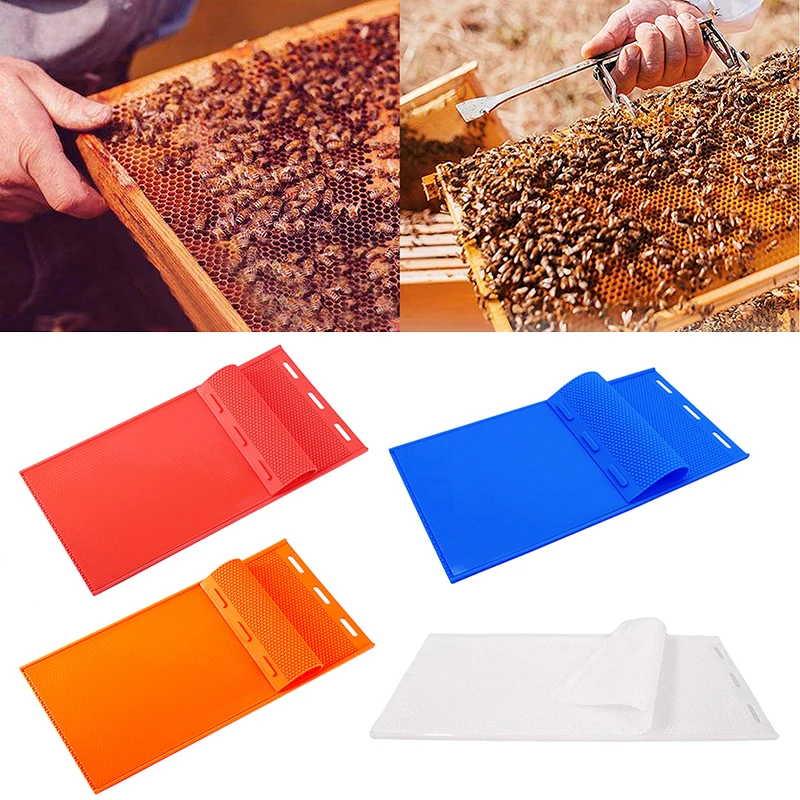 Silicone Beeswax Molds, Foundation Bee Hive Basis Press Sheet Mould, Beeswax Making Mould, Beekeeper Tools, 2Pcs