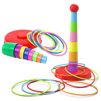 Kids Outdoor Fun Sports Parent-child Sensory Play Toy Circle Ferrule Stacked Layers Game Interactive Ferrule Throwing Game Gifts