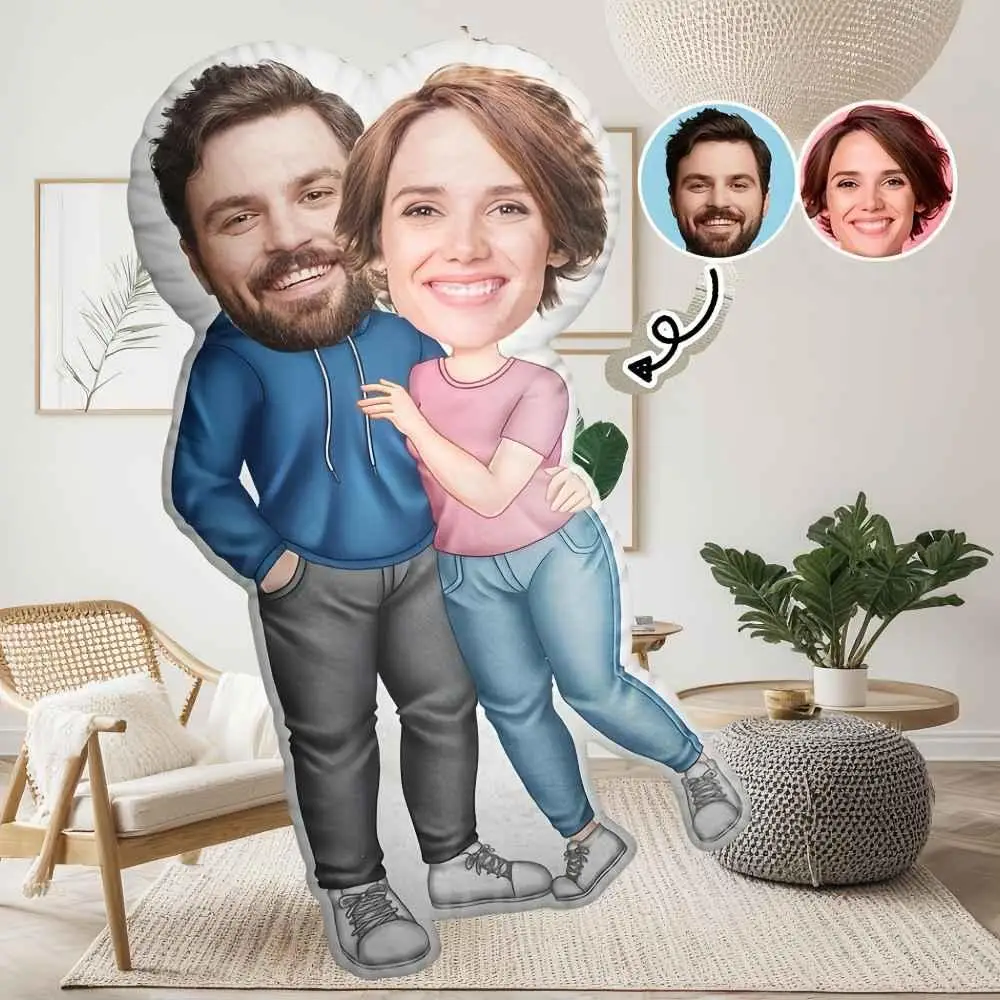 Personalized body design for couple style facial pillows, unique gifts for Valentine's Day, birthdays, and holidays