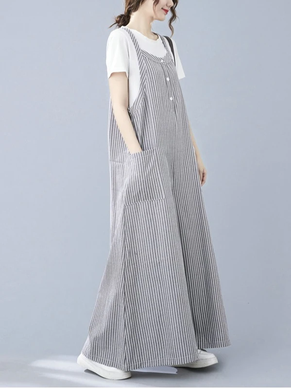 Pantalon Cargo décontracté à jambes larges avec grands kets, amincissant, viande cachée, réduction artistique de l'âge, grande taille, pour femmes, été