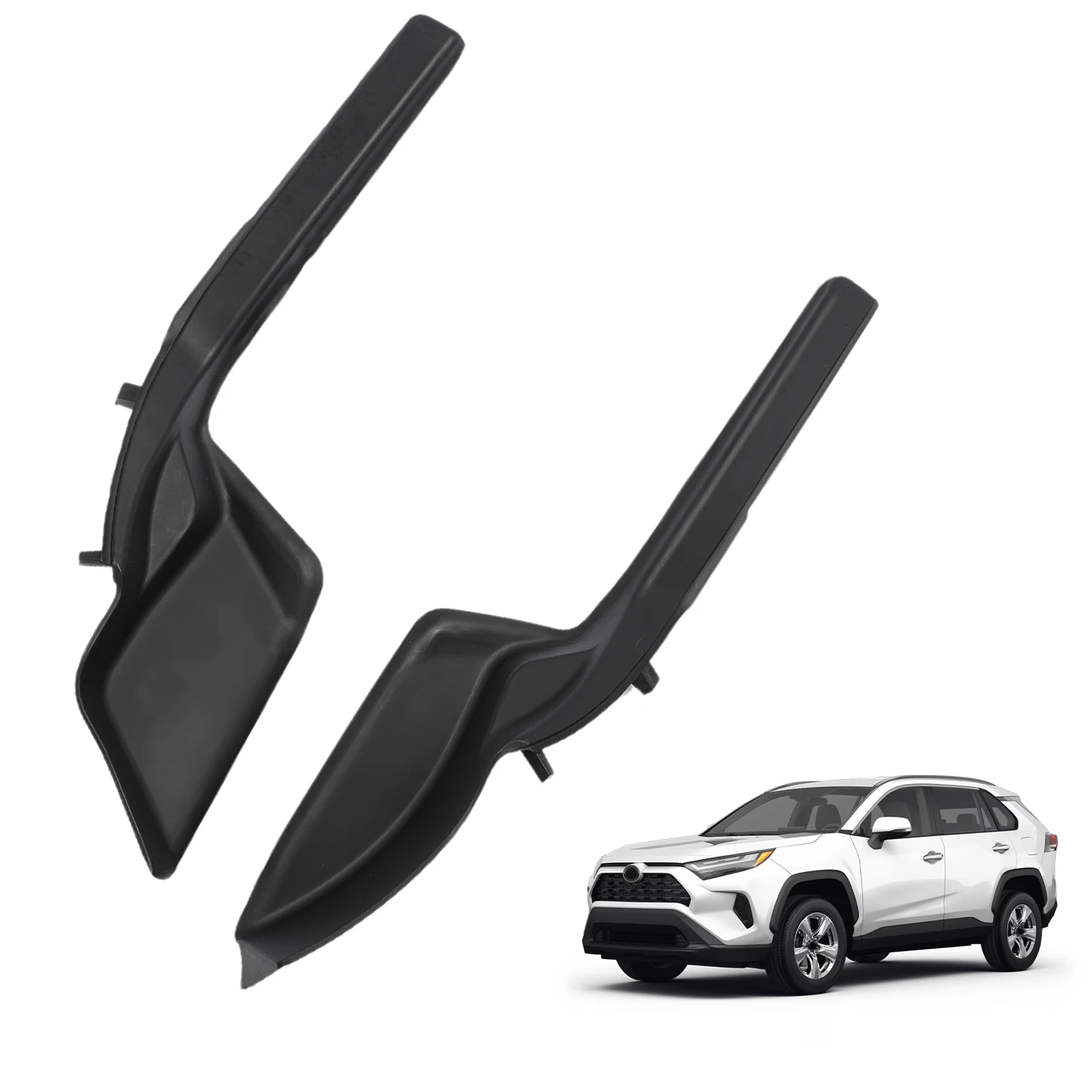 2Pcs Front Windshield Wiper Side Cowl Extension Cover Trim For 2020 2021 2022 Toyota RAV4