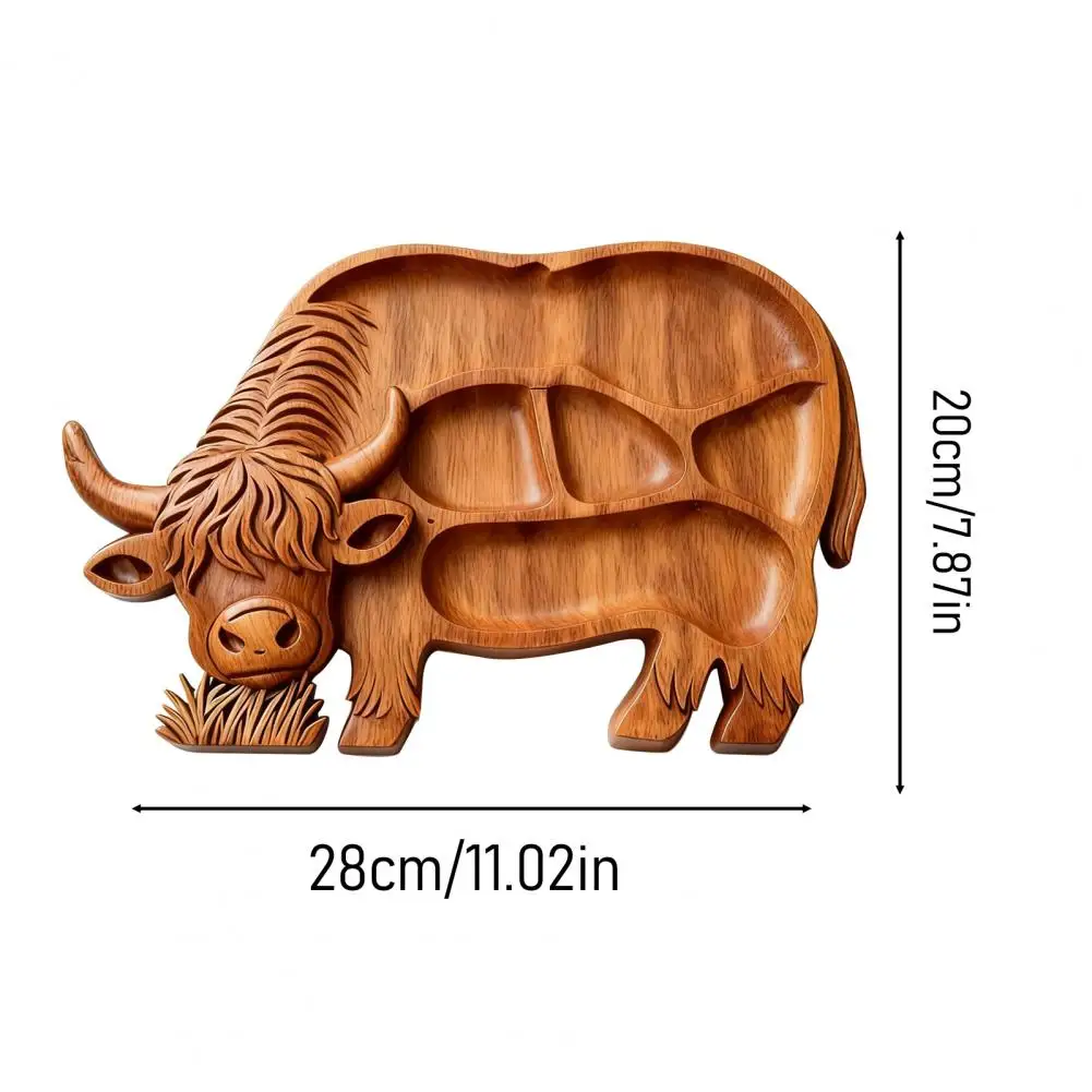 

Деревянная сервировочная доска для сыра и мяса в форме кролика с несколькими отделениями, натуральное дерево, для закусок