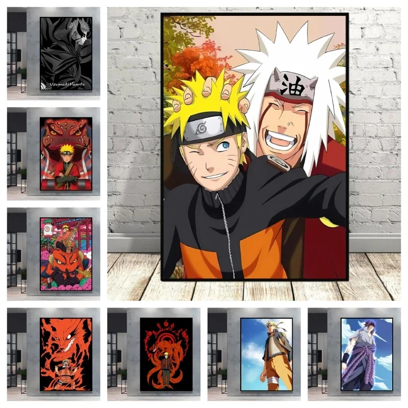 Naruto Jiraiya Classic Anime Character 5D Canvas Mosaic Home Decoration Stickers Handmade Gift