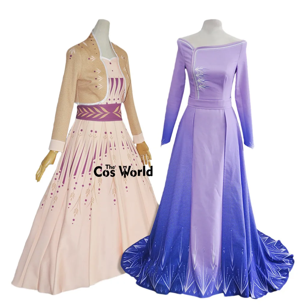 Elsa Anna Hallowmas Halloween Christmas Princess Dress Outfits Movies Customize Cosplay Costumes