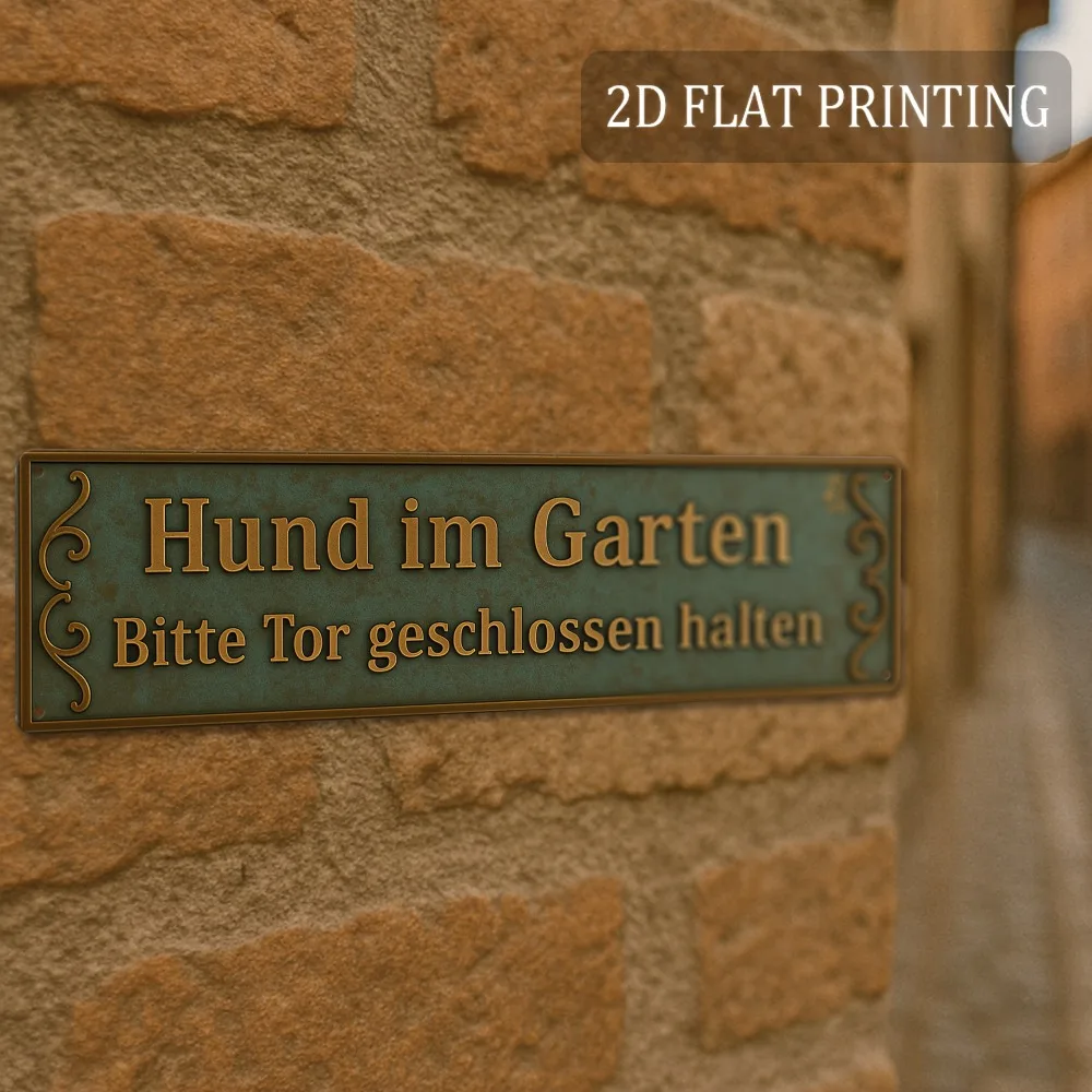 CIFBUY Vintage German Hund Im Garten Aluminum Wall Art 8x8 Inch Waterproof Rustproof Metal Decor for Home Yard Garden Indoor
