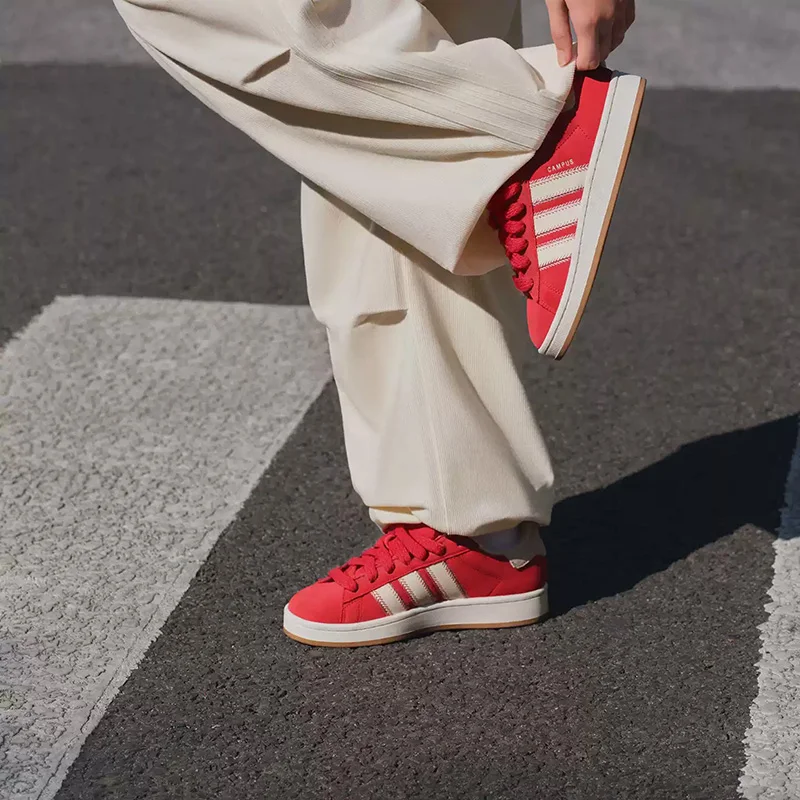 Adidas Clover Women's Shoes - Red CAMPUS 00s Sport Shoes, Retro Bread Shoes, Casual Shoes, JQ5805
