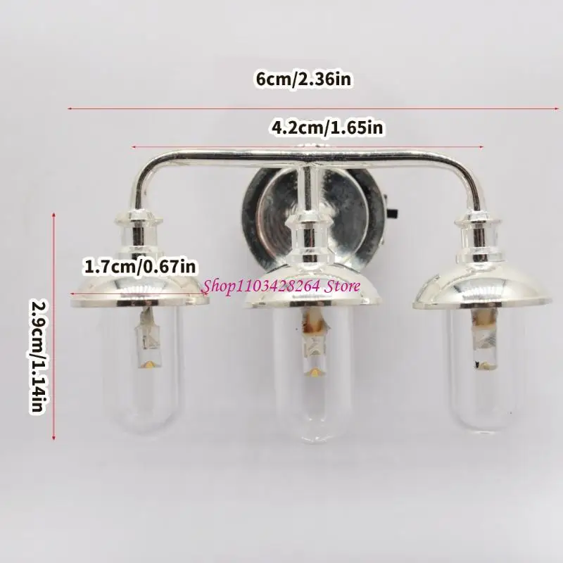 1/12 Scale Dollhouses Sconce Miniature Furniture Pretend Play for Kids Doll House Furniture Model for Dollhouses
