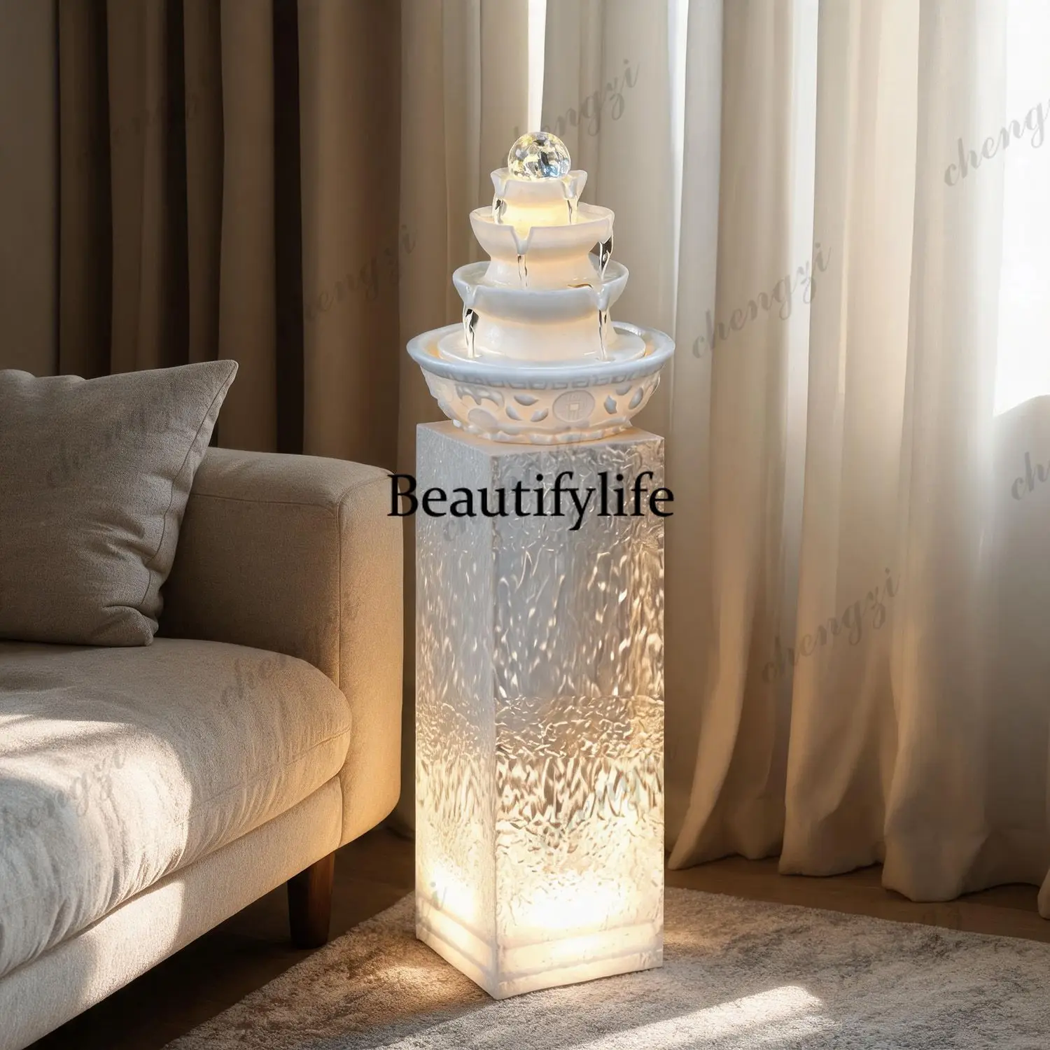 Flowing water ornament circulating water office villa landscape decoration to attract wealth and make money floor ornament