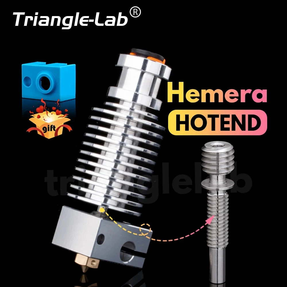 C Trianglelab V6 Hemera HOTEND Heatbreak Hemera V6 HOTEND 40w 12v/24v for 3D pritner CR-10S V2