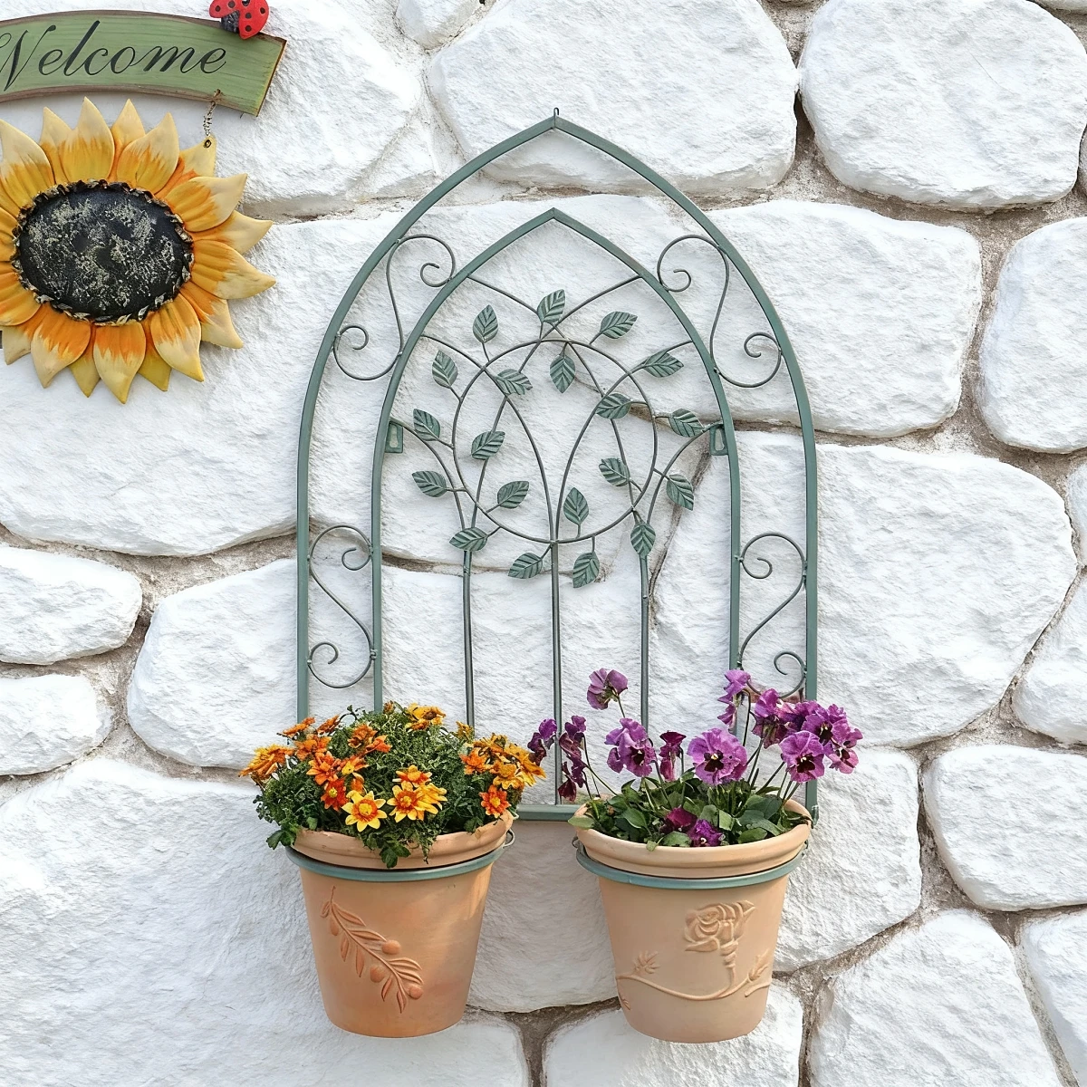 

Кованый железный садовый двор в винтажном стиле, настенная полка для цветов в горшке, складная балконная подоконник, зеленая растения, настенная корзина для цветов из кованого железа, стеллаж для хранения
