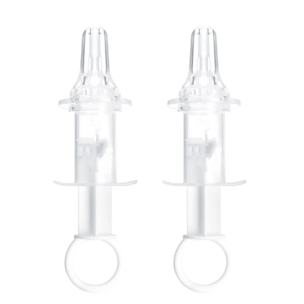 2pcs Silicone Pacifier Measuring Feeder for Newborn Baby Cup Dosage Liquid Water Milk Feeding