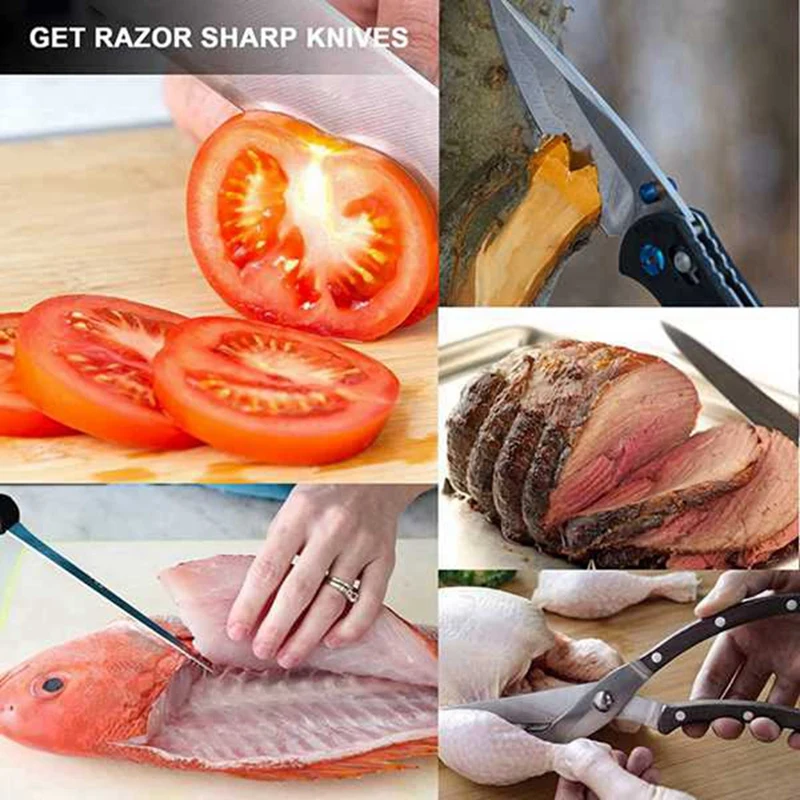 

ABKG Pro 4 шт. Алмазная точилка для ножей для точилки для ножей с фиксированным углом. Набор точильных камней: зернистость 240/400/1000/2000