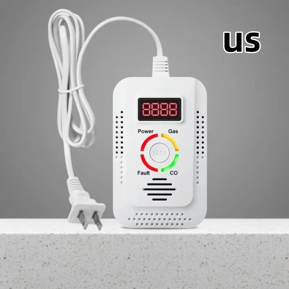 Environmental Sensors Gas Detection System Temperature Humidity Sensors LCD Display Combustible Gas Alarm Plugs & Play