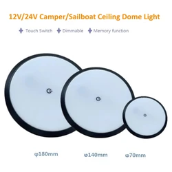 Topoch 12v rv led luzes de teto para caminhão reboque 24v ultra fino downlight led puck lâmpada campista caravana barco telhado cúpula iluminação