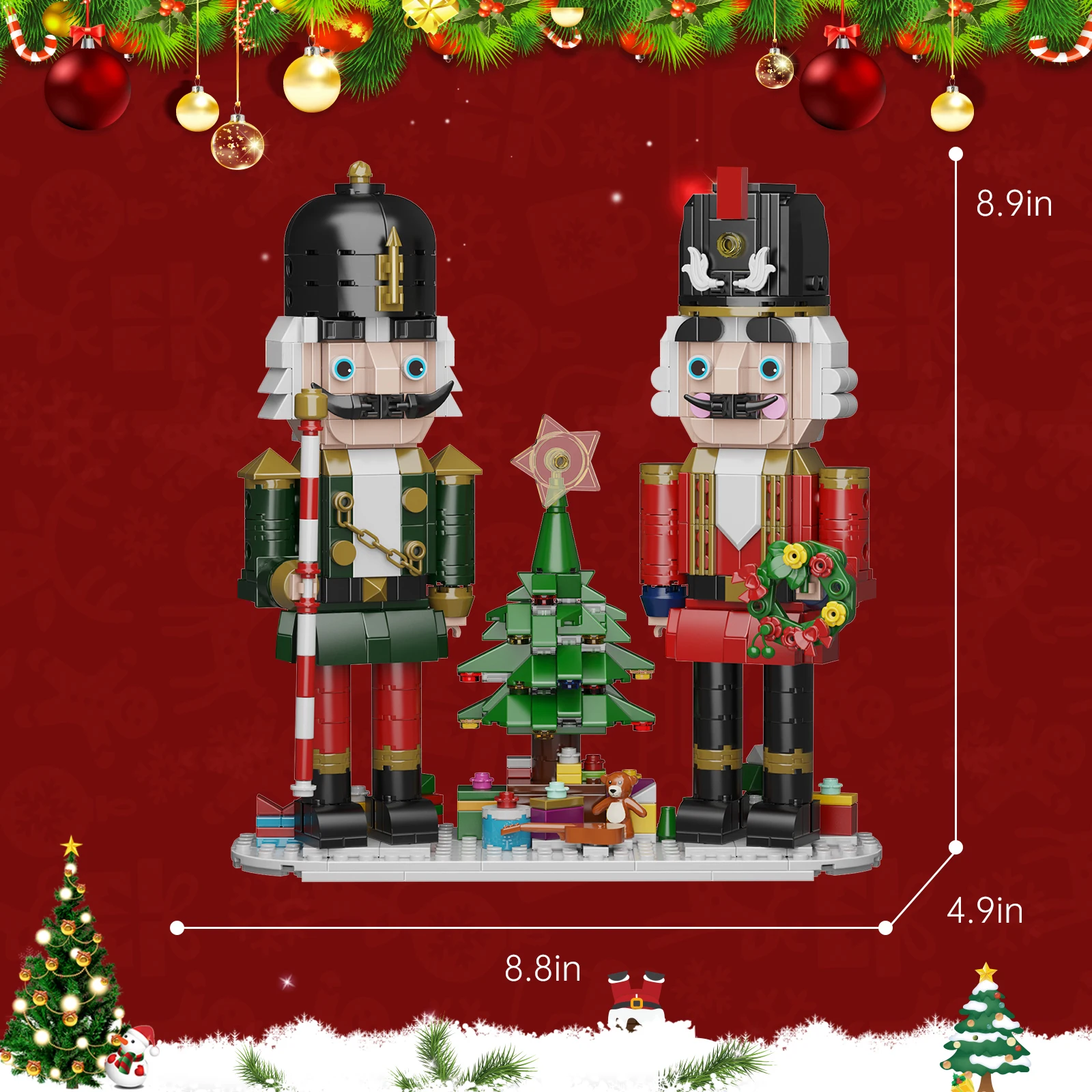 BuildMoc The Nutcrackered And The Mouse King Building Block Set Christmas Traditional Decoration Doll Model Brick Toy Child Gift