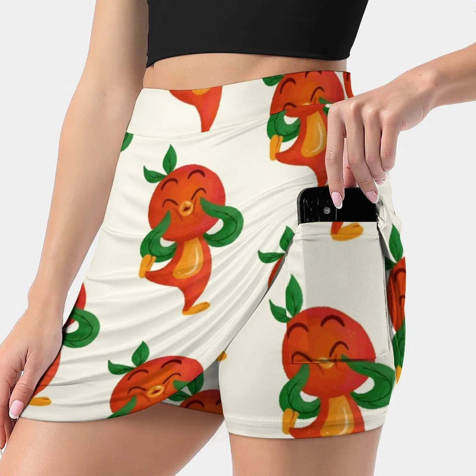 Lil Orange Bird gonna moda coreana gonne estive per donna gonna pantaloni a prova di luce parchi uccello arancione