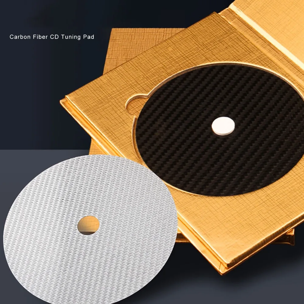120*0.2mm CD Tuning Pad Carbon Fiber Made Excellent Vibration Absorption Disc Stabilizer Low Distortion Rate Black