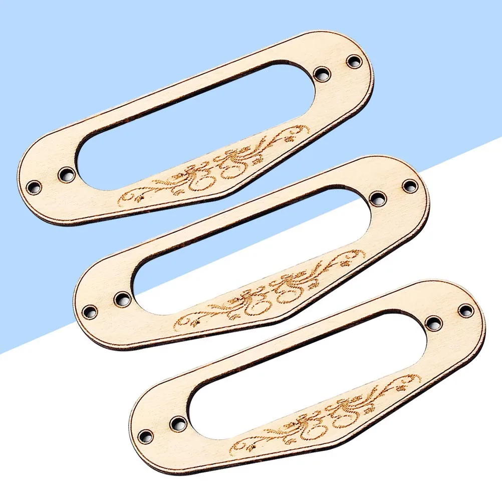 

3 Pcs Maple Pickup Frame Humbucker Ring Single Coil Frames Guitar Framed Mounting