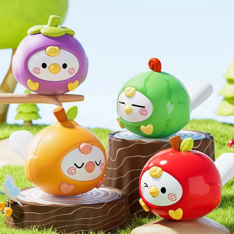 Cartoon Fruit Whistle Toy Bird Call Simulation Musical Instrument Oral Sensory Training Food Grade Teething Safe Breath Practice