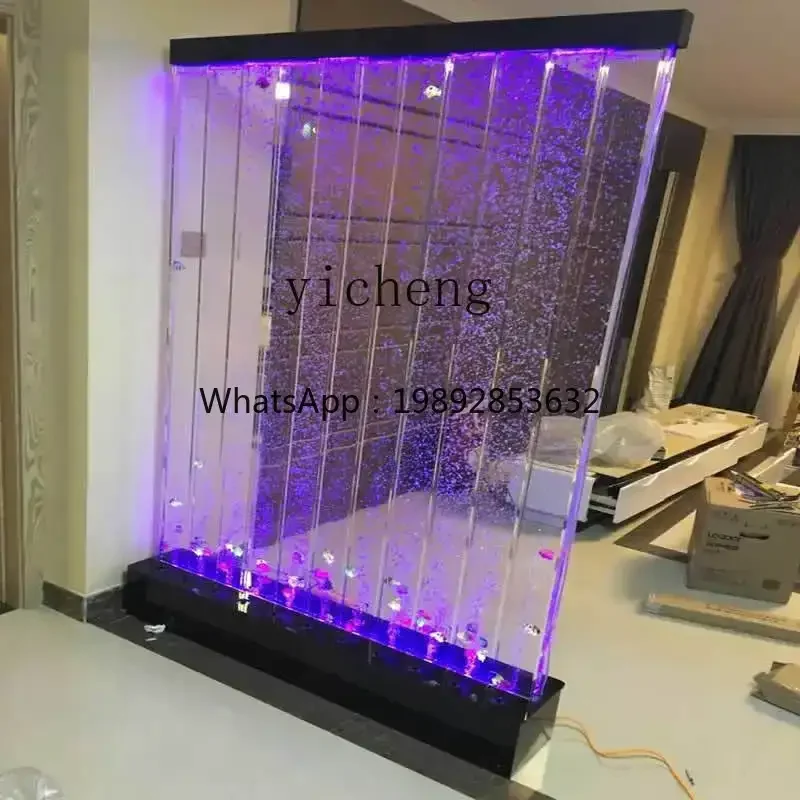 TQH Water Curtain Wall Bubble Water Screen Lucky Ornament Creative Partition Wall Entrance Living Room Decoration