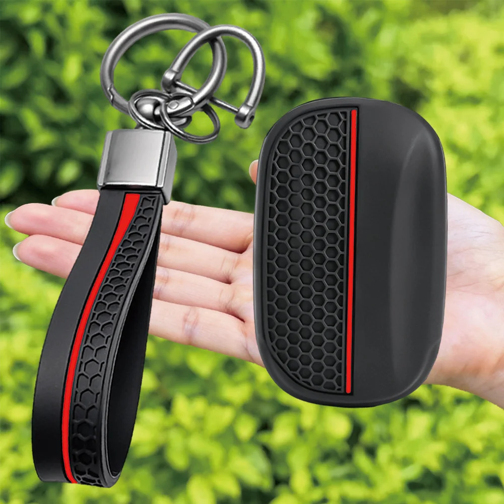 For Honda Accord Civic HR-V CR-V Pilot Silicone Smart Key Shell With Wrist Strap And Key Ring