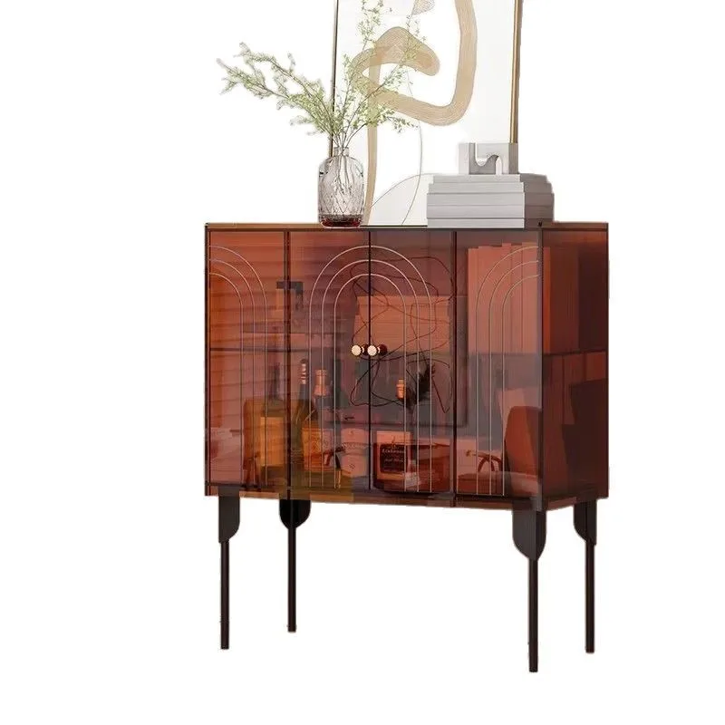 

Скандинавский входной светильник, роскошный акриловый обеденный боковой шкаф, украшение, современный простой шкаф-ведро для хранения, стеклянный диван для гостиной