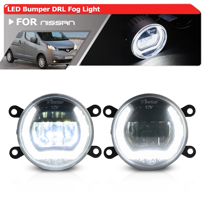 For Nissan NV NV200 Evalia 2010 2011 2012 2013-2019 Upgraded Replacement Led Daytime Running DRL Halo/ Fog Light Assembly Kits