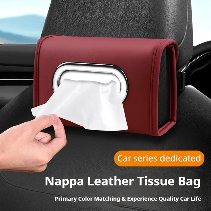 NCSMT Car Tissue Box Car Seat Back Hanging Tissue Box Armrest Box Sunshade Car Napkin Box Car Accessories