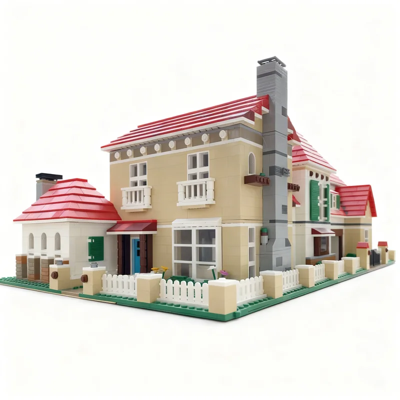 3807pcs MOC Architecture Bella Casa Model Building Blocks Christmas Gift Architecture 3D Craft Idea Assemble DIY Birthday Brick