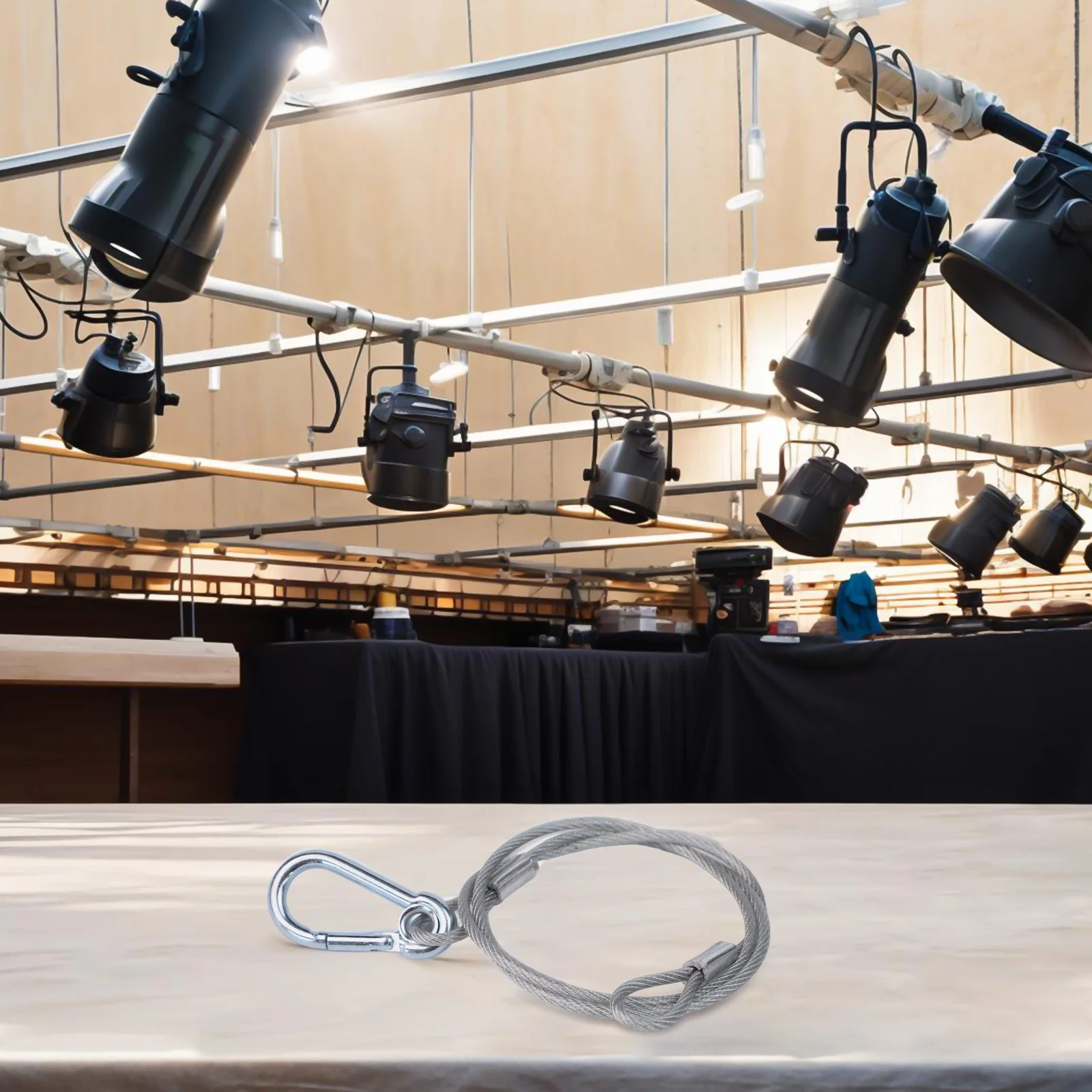 8PCS Safety Bond Wire 20KG 700mm Heavy Duty Stage Lighting DJ Cable Chain Safety Wire Ropes Lock Security Cables image 5