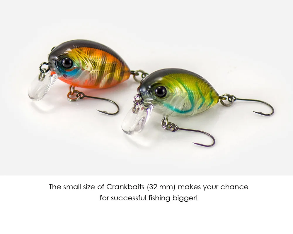 COUNTBASS Schwimmender Kurbelköder 32 mm 1-1/4 Zoll 3,6 g 1/8 oz. Tauchen 0,2–0,5 m Angeln Kunststoff Wobbler Barsch Leurre Angler's Lure – Detail 9