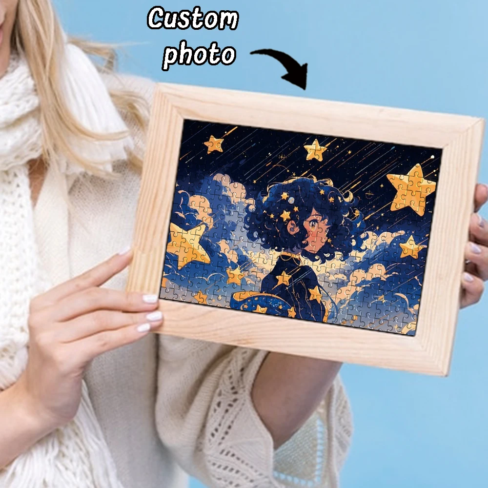 35/150/300/500/1000pcs Custom Photo Personalised Decompression Puzzles Jigsaw puzzle Mosaic Custom DIY Personalised Photo Puzzle